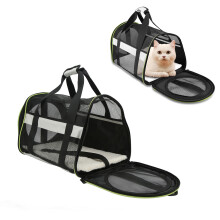 Transporttasche für Haustiere aus 600D-Nylon 44x28x28cm hellgrau