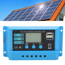 Blau 12V/24V LCD-Solarladeregler 20A