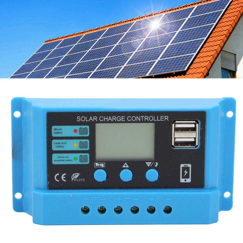 Photovoltaic 20A Solar Controller 12V 24V With Lcd And Connectors 4631339409705