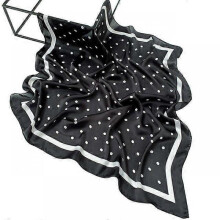 (70cm, 277) 70cm Fashion Leopard Print Kerchief Hair Scarf For Women Silk Satin Hijab Scarves Female Square Headband Bag Scarfs Blue Green