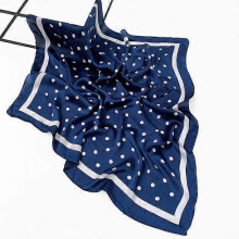 (70cm, 276) 70cm Fashion Leopard Print Kerchief Hair Scarf For Women Silk Satin Hijab Scarves Female Square Headband Bag Scarfs Blue Green