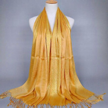 (12) 2021 Luxury Brand Women Gold Cotton Solid Color Muslim Head Scarf Shawls and Wraps Glitter Pashmina Bandana Female Foulard Hijab