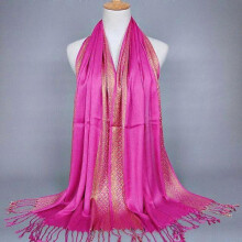 (9) 2021 Luxury Brand Women Gold Cotton Solid Color Muslim Head Scarf Shawls and Wraps Glitter Pashmina Bandana Female Foulard Hijab