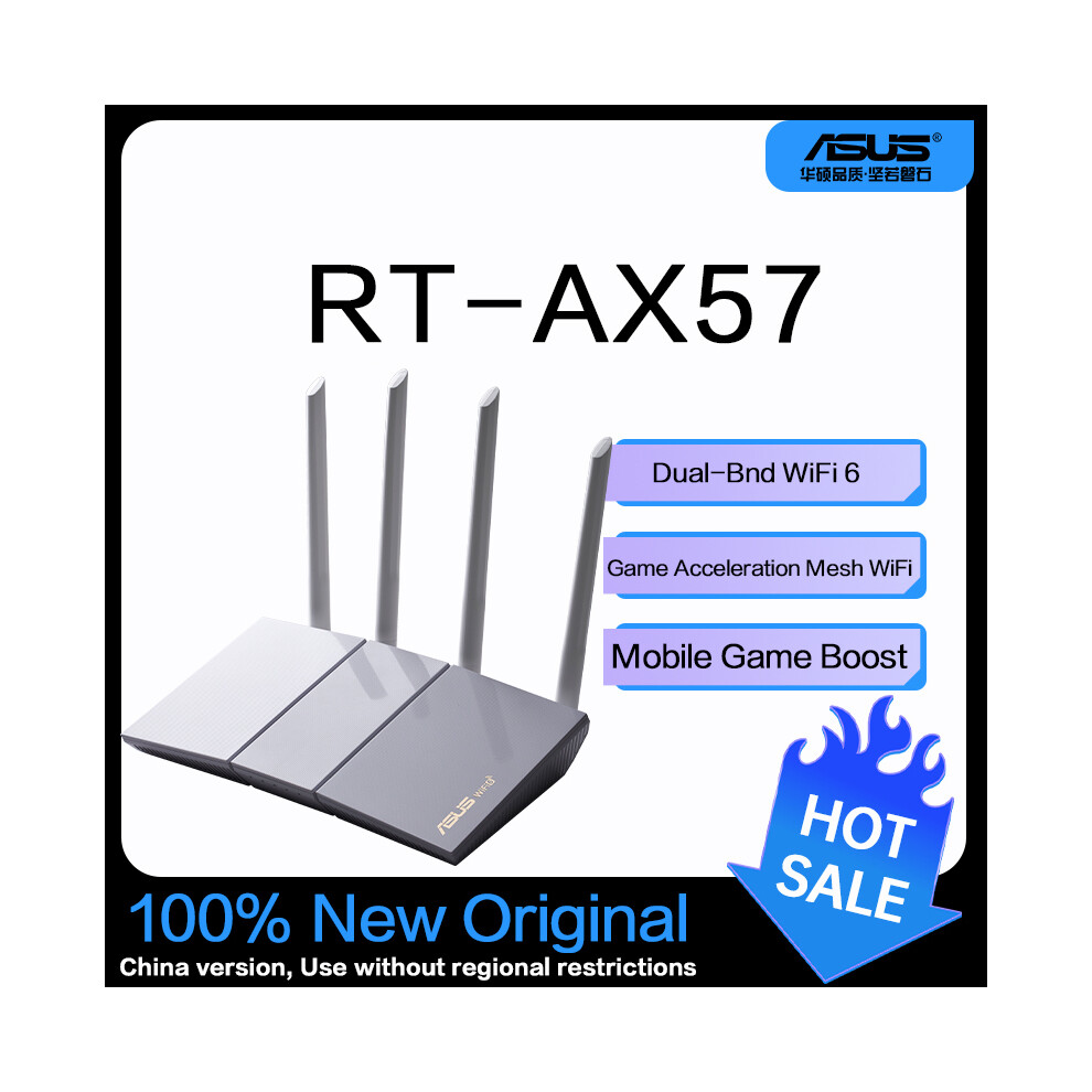 Wifi 6 Router Rt-Ax57 Dual Band Wifi Router Spiel und Streaming, Ax57 weiß