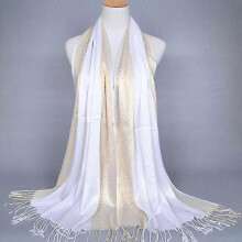 (6) 2021 Luxury Brand Women Gold Cotton Solid Color Muslim Head Scarf Shawls and Wraps Glitter Pashmina Bandana Female Foulard Hijab
