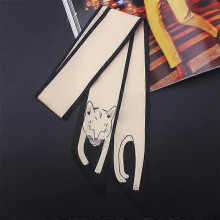 (C98-10) 17 Colors Animal Print 2023 New Bag Skinny Silk Scarf For Women Luxury Brand Foulard Women Tie Fashion Head Scarves For Ladies