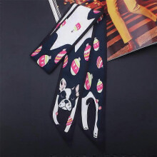 (C98-14) 17 Colors Animal Print 2023 New Bag Skinny Silk Scarf For Women Luxury Brand Foulard Women Tie Fashion Head Scarves For Ladies