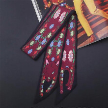 (C98-5) 17 Colors Animal Print 2023 New Bag Skinny Silk Scarf For Women Luxury Brand Foulard Women Tie Fashion Head Scarves For Ladies