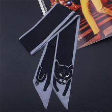 (C98-12) 17 Colors Animal Print 2023 New Bag Skinny Silk Scarf For Women Luxury Brand Foulard Women Tie Fashion Head Scarves For Ladies