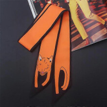 (C98-8) 17 Colors Animal Print 2023 New Bag Skinny Silk Scarf For Women Luxury Brand Foulard Women Tie Fashion Head Scarves For Ladies