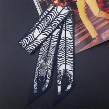(C98-16) 17 Colors Animal Print 2023 New Bag Skinny Silk Scarf For Women Luxury Brand Foulard Women Tie Fashion Head Scarves For Ladies