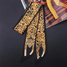(C98-15) 17 Colors Animal Print 2023 New Bag Skinny Silk Scarf For Women Luxury Brand Foulard Women Tie Fashion Head Scarves For Ladies
