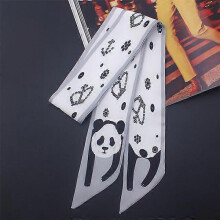 (C98-6) 17 Colors Animal Print 2023 New Bag Skinny Silk Scarf For Women Luxury Brand Foulard Women Tie Fashion Head Scarves For Ladies