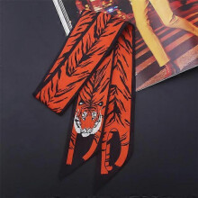 (C98-3) 17 Colors Animal Print 2023 New Bag Skinny Silk Scarf For Women Luxury Brand Foulard Women Tie Fashion Head Scarves For Ladies