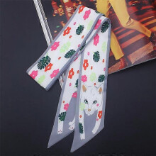 (C98-1) 17 Colors Animal Print 2023 New Bag Skinny Silk Scarf For Women Luxury Brand Foulard Women Tie Fashion Head Scarves For Ladies