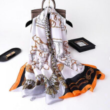 (180x90CM, 15) 180*90CM Silk Scarves 2022 Popular Belt Print Handkerchief Female Dustproof Beach Towel Summer Sunscreen Shawls bandanna foulard