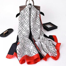 (180x90CM, 14) 180*90CM Silk Scarves 2022 Popular Belt Print Handkerchief Female Dustproof Beach Towel Summer Sunscreen Shawls bandanna foulard
