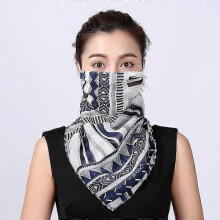 (MS42) New Chiffon Neck Scarf Face Wraps Sunscreen Neckerchief Floral Bandana Head Scarves Outdoor Sport Hair Band