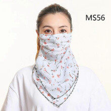 (MS56) New Chiffon Neck Scarf Face Wraps Sunscreen Neckerchief Floral Bandana Head Scarves Outdoor Sport Hair Band