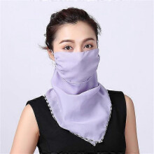 (MS48) New Chiffon Neck Scarf Face Wraps Sunscreen Neckerchief Floral Bandana Head Scarves Outdoor Sport Hair Band