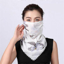 (MS45) New Chiffon Neck Scarf Face Wraps Sunscreen Neckerchief Floral Bandana Head Scarves Outdoor Sport Hair Band
