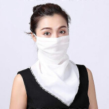 (MS32) New Chiffon Neck Scarf Face Wraps Sunscreen Neckerchief Floral Bandana Head Scarves Outdoor Sport Hair Band