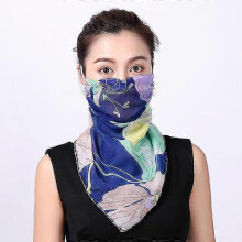 (MS40) New Chiffon Neck Scarf Face Wraps Sunscreen Neckerchief Floral Bandana Head Scarves Outdoor Sport Hair Band