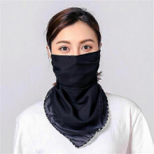(MS47) New Chiffon Neck Scarf Face Wraps Sunscreen Neckerchief Floral Bandana Head Scarves Outdoor Sport Hair Band