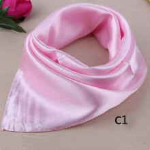 (Pink) Hot Ms. Soft Silk Square Scarf Small simple Neckerchief Head Neck Headband A95