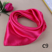 (rose red) Hot Ms. Soft Silk Square Scarf Small simple Neckerchief Head Neck Headband A95