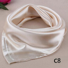 (Champagne) Hot Ms. Soft Silk Square Scarf Small simple Neckerchief Head Neck Headband A95