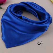 (Royal blue) Hot Ms. Soft Silk Square Scarf Small simple Neckerchief Head Neck Headband A95