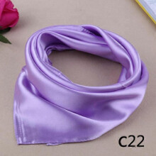 (LT purple) Hot Ms. Soft Silk Square Scarf Small simple Neckerchief Head Neck Headband A95