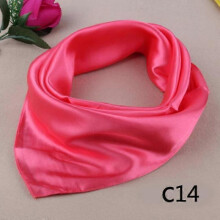 (watermelon red) Hot Ms. Soft Silk Square Scarf Small simple Neckerchief Head Neck Headband A95