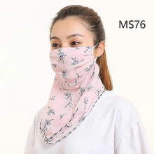 (MS76) New Chiffon Neck Scarf Face Wraps Sunscreen Neckerchief Floral Bandana Head Scarves Outdoor Sport Hair Band