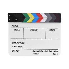 Professional Acrylic Clapboard Dry Erase Tv Film Movie Director Cut Action Scene Clapper Board Slate