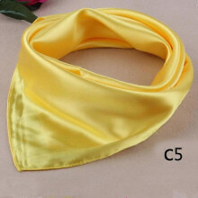 (Yellow) Hot Ms. Soft Silk Square Scarf Small simple Neckerchief Head Neck Headband A95