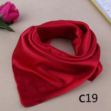 (Wine red) Hot Ms. Soft Silk Square Scarf Small simple Neckerchief Head Neck Headband A95