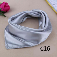 (Grey) Hot Ms. Soft Silk Square Scarf Small simple Neckerchief Head Neck Headband A95