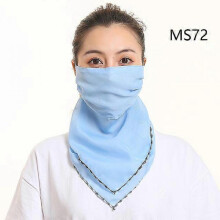 (MS72) New Chiffon Neck Scarf Face Wraps Sunscreen Neckerchief Floral Bandana Head Scarves Outdoor Sport Hair Band