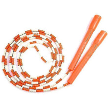 (Orange) Lebanghui Jump Rope - Soft Beaded Segment Skipping Rope - Adjustable Tangle-free Fancy Rope For Workout