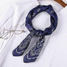 (70x70CM, W918-3) 70cm Bandana Head Scarf For Women Fashion Paisley Print Handkerchief Silk Satin Hijab Scarfs Female Square Neck Scarves Dropship