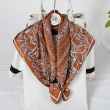 (70x70CM, W918-29) 70cm Bandana Head Scarf For Women Fashion Paisley Print Handkerchief Silk Satin Hijab Scarfs Female Square Neck Scarves Dropship