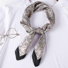 (70x70CM, W918-13) 70cm Bandana Head Scarf For Women Fashion Paisley Print Handkerchief Silk Satin Hijab Scarfs Female Square Neck Scarves Dropship