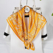 (70x70CM, W918-26) 70cm Bandana Head Scarf For Women Fashion Paisley Print Handkerchief Silk Satin Hijab Scarfs Female Square Neck Scarves Dropship