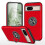 (red) For Google Pixel 8A Case, Heavy Duty Military Anti-fall Shockproof Case with Ring Holder Kickstand For Google Pixel 8a 1
