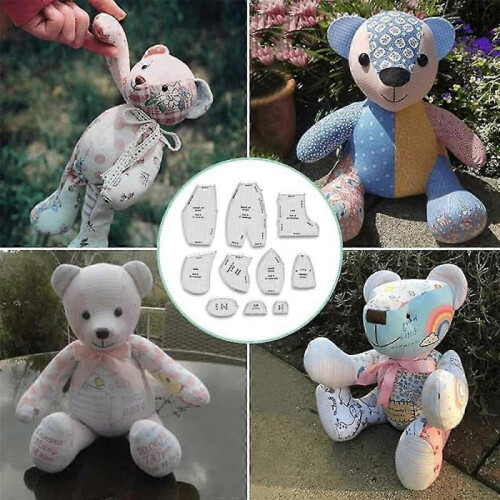 (M) S/m/l Memory Bear Template Ruler Set Diy Hand Memory Bear Stencil Ruler Kit 1