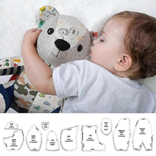 (L) S/m/l Memory Bear Template Ruler Set Diy Hand Memory Bear Stencil Ruler Kit 2