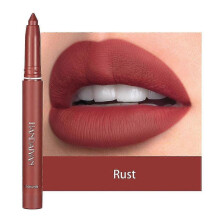 (Light Brown) Waterproof Matte Lipstick Lip Liner Crayon High Pigment