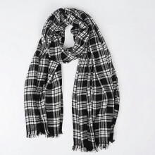 (6) Foulard Autumn Winter Warm Cashmere Scarves Striped Plaid High Quality Long Tassel Women Thicken Wrap Shawl Ladies Wool Pashmina
